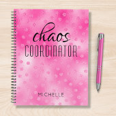 Chaos Coordinator Pink Girly Glitter Persoonlijk Planner