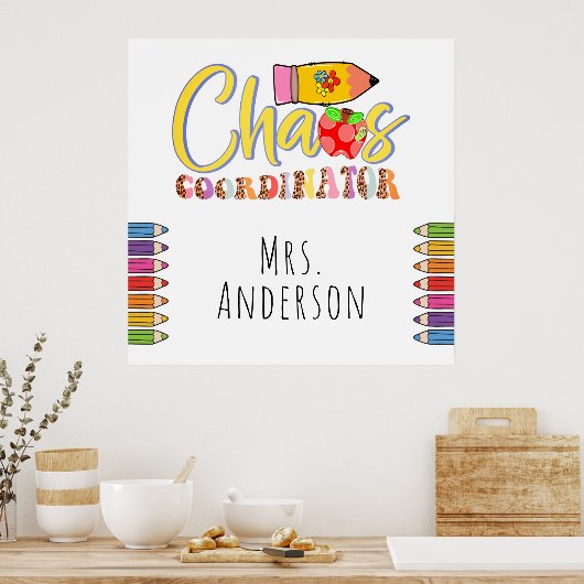 Chaos Coordinator Poster leraar (Keuken)