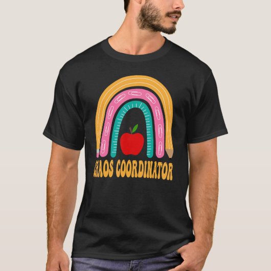 Chaos Coordinator Rainbow Pencil Terug naar School T-shirt (Voorkant)