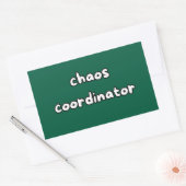 chaos coordinator rechthoekige sticker (Envelop)