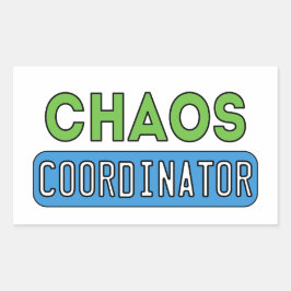 Chaos-coördinator Rechthoekige Sticker