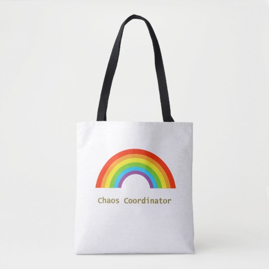 Chaos Coördinator Regenboog Tote Bag (Voorkant)