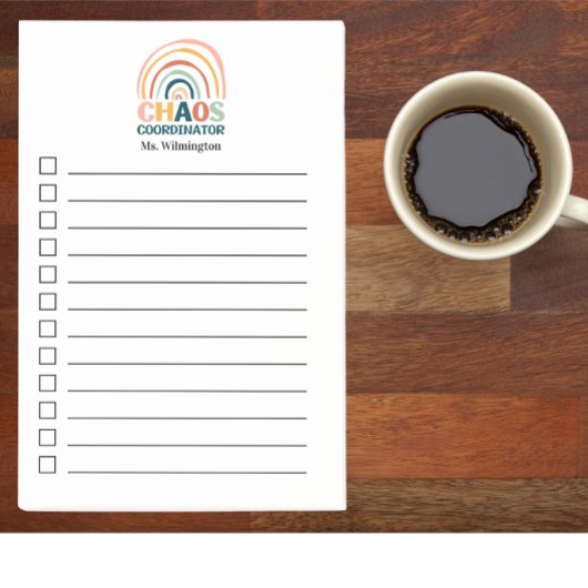 Chaos Coordinator retro boho regenboog gepersonali Post-it® Notes