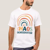 Chaos Coordinator retro kleuren boho regenboog T-shirt (Voorkant)