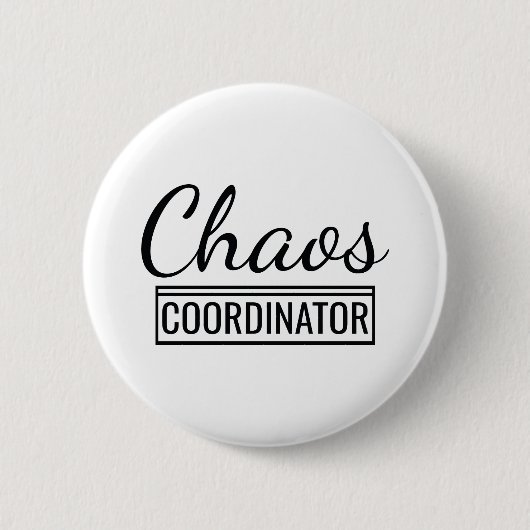 Chaos-coördinator Ronde Button 5,7 Cm (Voorkant)