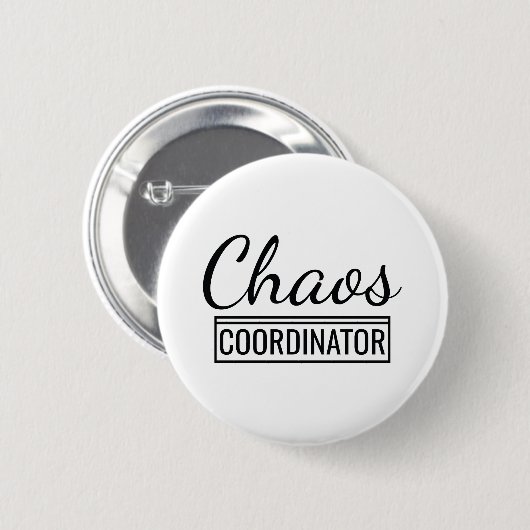 Chaos-coördinator Ronde Button 5,7 Cm (Voorkant /achterkant)