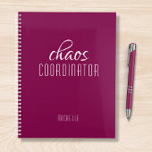 Chaos Coordinator Roze Gepersonaliseerde Naam Planner