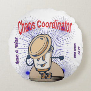 Chaos Coordinator Sierkussen – Funny Cushion Rond Kussen
