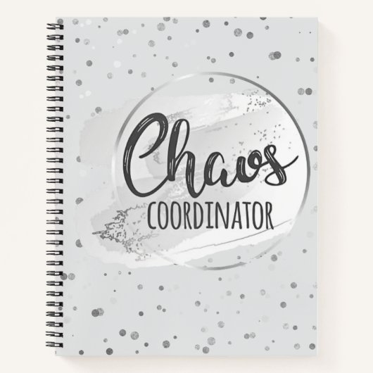 Chaos Coordinator Silver Notebook Planner Notitieboek (Voorkant)