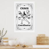 Chaos Coördinator Tarot Yoga Medewerker Koffie Gif Poster (Keuken)