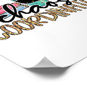 Chaos Coordinator Teacher Fun Teacher Humor Leopar Poster (Hoek)
