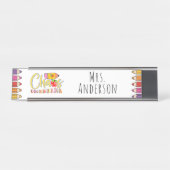 Chaos Coordinator Teacher Gift Desk Name Bord Bureau Naambordje (Voorkant)