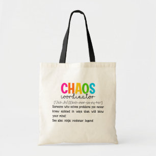 Chaos Coördinator terug naar school Tote Bag