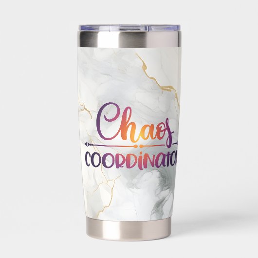 Chaos Coordinator Tumbler Geïsoleerde Drinkbeker (Voorkant)