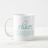 Chaos Coordinator Turquoise Script Koffiemok (Links)