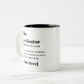 Chaos-coördinator Tweekleurige Koffiemok (Voorkant links)