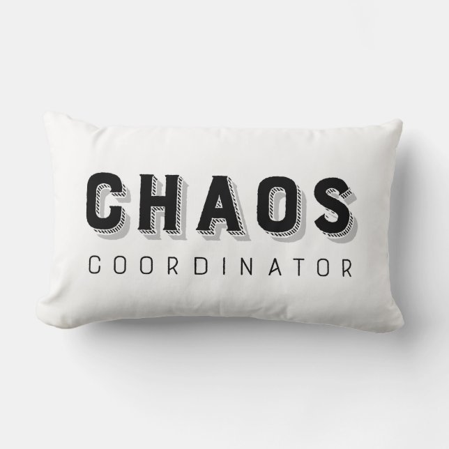 Chaos Coordinator Typografie Kussen (Voorkant)