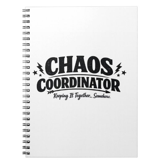 Chaos Coördinator Typografie Ontwerp Notitieboek (Voorkant)