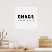 Chaos Coordinator Typografie Poster (Keuken)