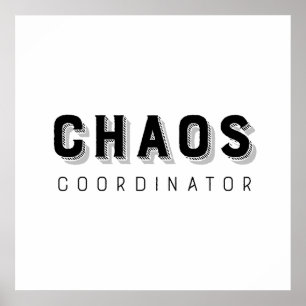 Chaos Coordinator Typografie Poster