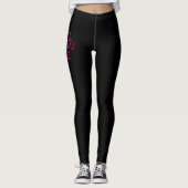 Chaos Coordinator Typografische Black Hot Pink Leggings (Voorkant)