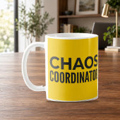 Chaos Coördinator Vet Gele Grappige Mok