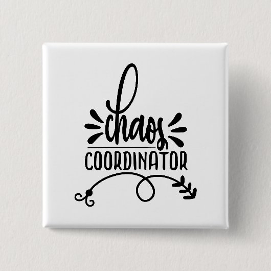 Chaos-coördinator Vierkante Button 5,1 Cm (Voorkant)