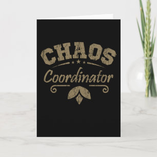 CHAOS COÖRDINATOR Werknemer Van De Maand Thuisonde Kaart