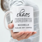 Chaos Coordinator Zwarte Typografie Gepersonalisee Koffiemok