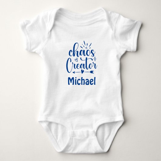 Chaos Creator Blue Baby Boy Baby shower Gift Romper (Voorkant)