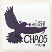 Chaos Crow Glazen Onderzetter (Voorkant)