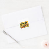 Chaos en bestelling vierkante sticker (Envelop)