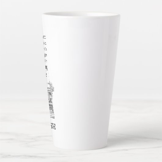 Chaos en Dancing STAR quote van Nietzsche Latte Mok (Voorkant)