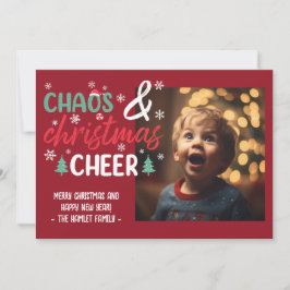 Chaos en Kerstmis Cheer Grappig Feestdagenkaart