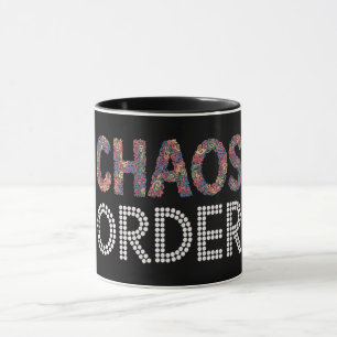 Chaos en Orde Moderne Artistieke Dualiteit Grafi Mok