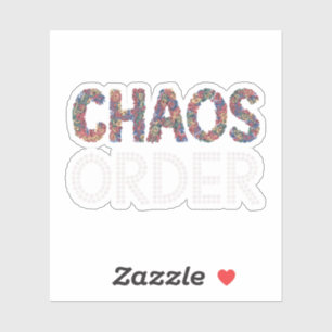 Chaos en Orde   Moderne Artistieke Dualiteit Grafi Sticker