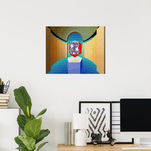 CHAOS EN ORDE TEMPLE Surreal Fractal Art Poster (Thuiskantoor)