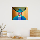 CHAOS EN ORDE TEMPLE Surreal Fractal Art Poster (Keuken)