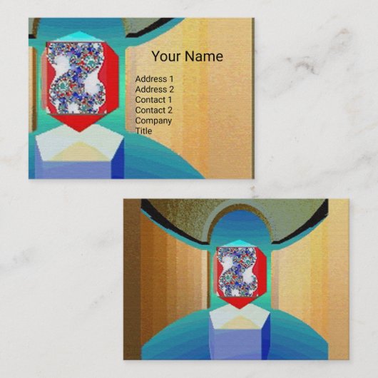 CHAOS EN ORDE TEMPLE Surreal Fractal Art Visitekaartje (Voorkant / Achterkant)