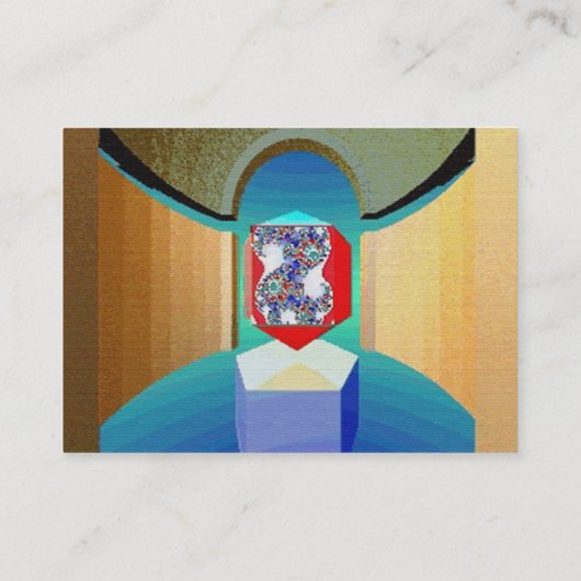 CHAOS EN ORDE TEMPLE Surreal Fractal Art Visitekaartje (Achterkant)