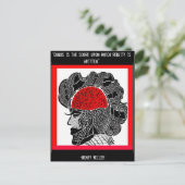 Chaos en realiteitsontwerp briefkaart (Staand voorkant)