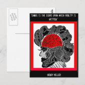 Chaos en realiteitsontwerp briefkaart (Voorkant / Achterkant)