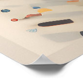 Chaos: harmonie in Abstracte vorm Poster (Hoek)