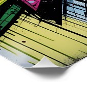 Chaos & Harmony: Abstract Graffiti Explosion Post Perfect Poster (Hoek)