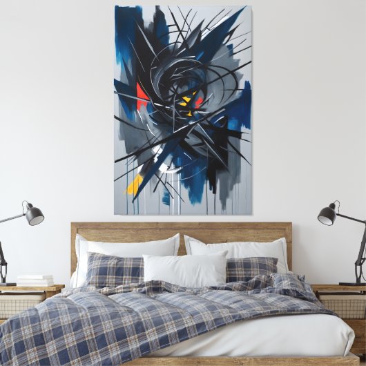 Chaos in beweging canvas afdruk (Insitu (Slaapkamer))