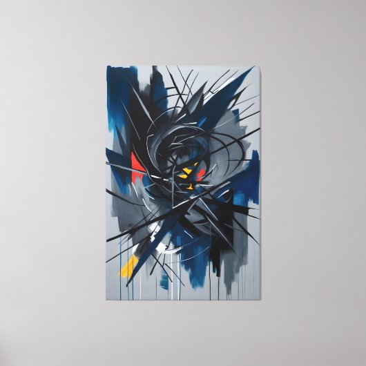 Chaos in beweging canvas afdruk (Voorkant)