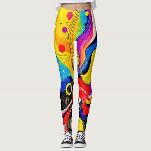 Chaos in de harmoniekunst leggings (Voorkant)
