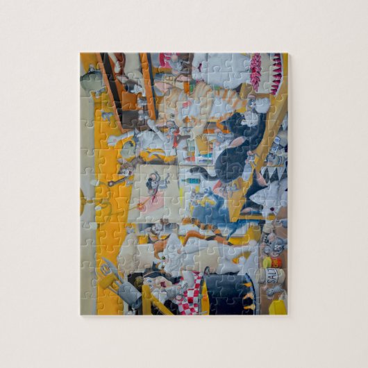 Chaos in de keuken legpuzzel (Verticaal)