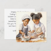 Chaos in de keuken: Moederdag Feestdagenkaart (Voorkant / Achterkant)