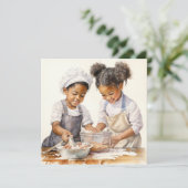 Chaos in de keuken: Moederdag Feestdagenkaart (Staand voorkant)